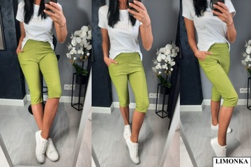 Капри, гладкие, гибкие, легкие и летние, РАЗНЫЕ ЦВЕТА L (40)