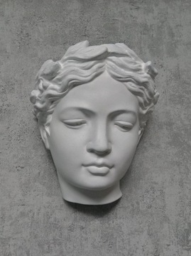 Головка вазона 22 см, подвесная, белый алебастр.