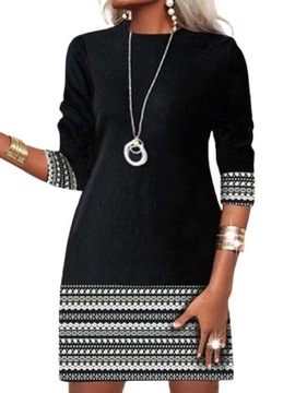 ELEGANCKA SUKIENKA Z DELIKATNYM WZOREM, 2XL/3XL