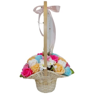 Букет подарочная корзина мыльные розы АРОМАТНЫЙ ПОДАРОК ​​НА ДЕНЬ РОЖДЕНИЯ ТОППЕР ПИК