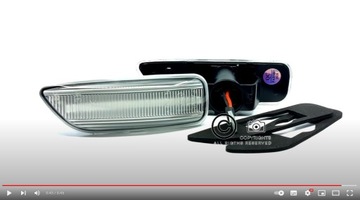 DYNAMICZNE LED LAMPKI KIERUNKOWSKAZY VOLVO S60 S80 V70 WHITE 12LED IP67 10W