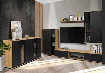 meble SALSA MDF witryna szafka RTV komoda loft a/c