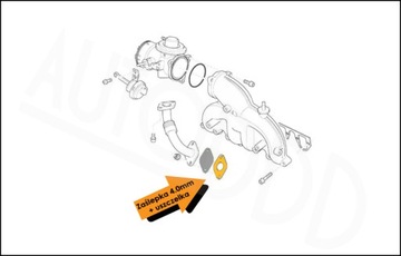 Заглушка EGR 4,0 мм 1.9 TDI VW AUDI SKODA SEAT