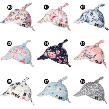 Летняя бейсболка и шарф различных дизайнов.