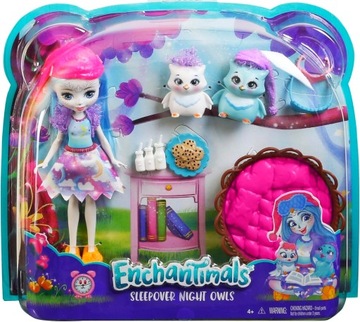 MATTEL ENCHANTIMALS ZESTAW BAJECZKI SÓWECZKI LALKA OHANA OWL SÓWKI + AKCESO