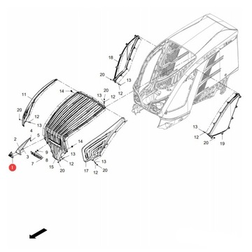 Пластиковая эмблема Fendt 930500022882 Оригинал