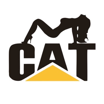 Naklejka napis LOGO CATERPILLAR LADY do 30cm 2 szt