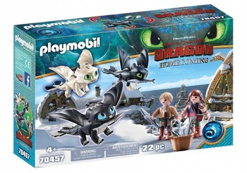 PLAYMOBIL Dragons Dzieci wikingów ze smokami Małe smoki 70457