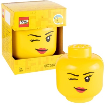 LEGO POJEMNIK GŁOWA KLOCKI DZIEWCZYNA OCZKO MINI ø10cm 40331727 XS 0,36L