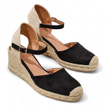 CZARNE ESPADRYLE DAMSKIE MOFINE 40