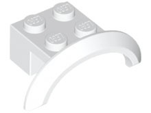 LEGO 98282 Białe nadkole błotnik 4x2 1/2x1 1szt