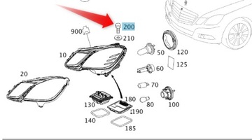 ŠROUB SVĚTLA PŘEDNÍ MERCEDES W212 C218 W205 M5X16