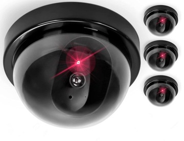 ATRAPA KAMERY PRZEMYSŁOWEJ KOPUŁOWA NA BATERIE MIGAJĄCA DIODA LED KAMERA