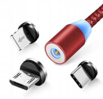 МАГНИТНЫЙ КАБЕЛЬ 1М 5А MICRO TYPE-C USB-C IPHONE