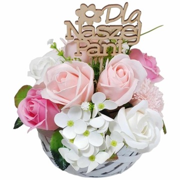 Букет мыльных цветов, розы, гортензии, мыльных гвоздик на День матери