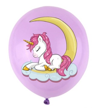 ZESTAW BALONÓW BALON JEDNOROŻEC URODZINY 10 SZT