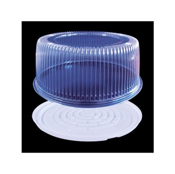 PLASTIKOWY POJEMNIK NA TORT CZAPA 29cm RED PLAST