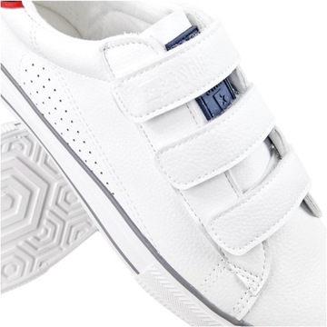 Buty na rzepy Męskie białe trampki Big Star Stylowe sportowe LL174632 44