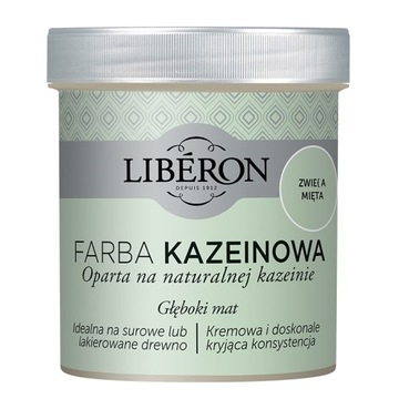 Liberon farba do mebli na naturalnej kazeinie Świeża Mięta 0,5L