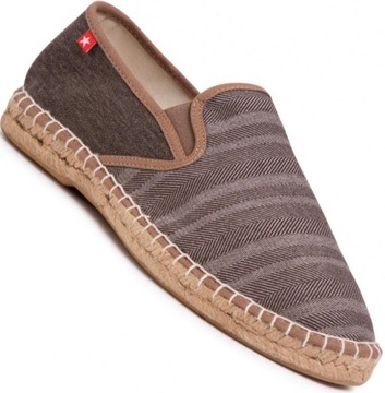 BIG STAR FF174541 BRĄZOWE ESPADRYLE MĘSKIE BUTY