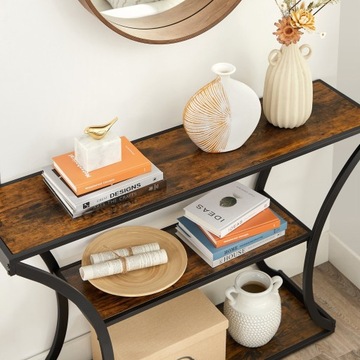 ВИНТАЖНАЯ ЛОФТ-КОНСОЛЬ, ПРОМЫШЛЕННАЯ ПОЛКА В РУСТИКЕ