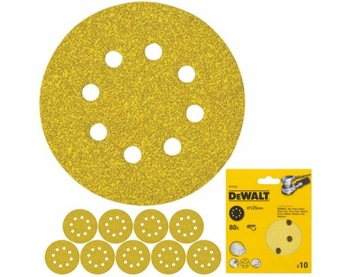 Диски наждачные 125мм P80 10шт Dewalt DT3103