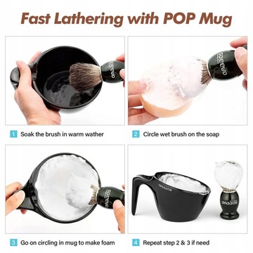 Помазок для бритья Anbbas с чашкой и набором мыла