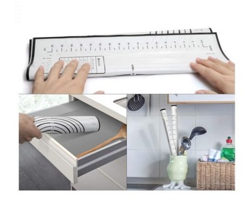 СИЛИКОНОВЫЙ КУХОННЫЙ КОВРИК БОЛЬШОЙ XL 60 X 40 СМ + 3 лопатки