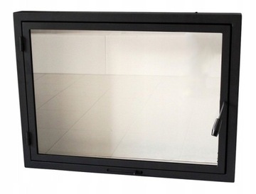 Стальная дверца каминной печи 70x40 со стеклом