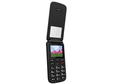 Telefon dla seniora LTC MOB30 z klapką czarny