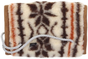 Mufka wełniana 100% merynos ocieplacz rąk sznurek renifer gwiazdki Woolmark