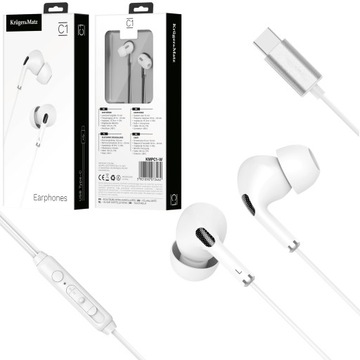 Słuchawki mikrofon USB-C Kruger&Matz C1 białe