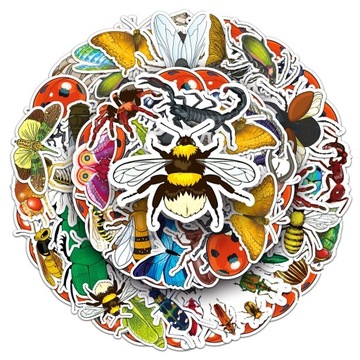 NAKLEJKI WLEPKI STICKER BOMB 60 SZT. OWADY
