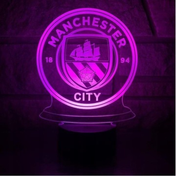 3D СВЕТОДИОДНЫЙ НОЧНИК MANCHESTER CITY USB С ДИСТАНЦИОННЫМ УПРАВЛЕНИЕМ