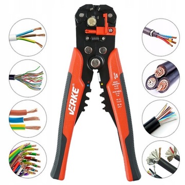 SZCZYPCE ŚCIĄGANIA IZOLACJI KABLI ZACISKARKA KONEKTORÓW KOŃCÓWEK ŚCIĄGACZ