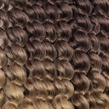 ВОЛНЫ ВОЛОСЫ АФРО КУДРЫ ОМБРЕ СИНТЕТИЧЕСКОЕ НАРАЩИВАНИЕ ВОЛОС