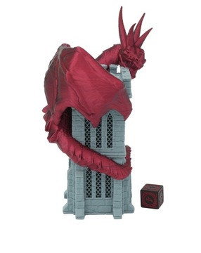 Дракон на башне ПРЕМИУМ - двухцветная маленькая башня для игральных костей - Wyvern Dice Tower