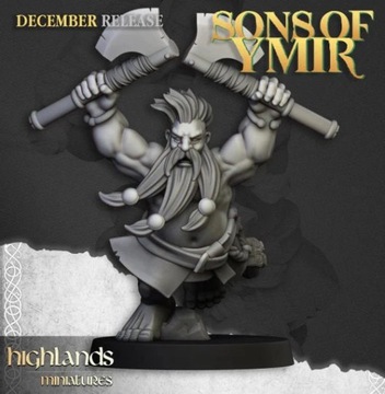 Dwarf Deathseekers - Highlands Miniatures Oldhammer Unit 7 моделей + CMD (3 мода)