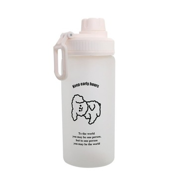 SZKLANA BUTELKA KUBEK BIDON SŁOMKA 500ML