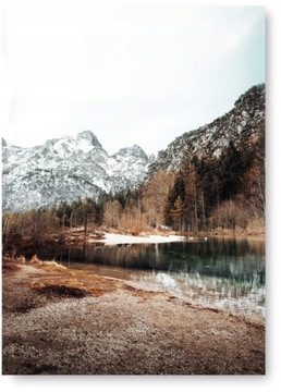 GÓRY JEZIORO BRĄZ plakat A1 59,4x84cm #215