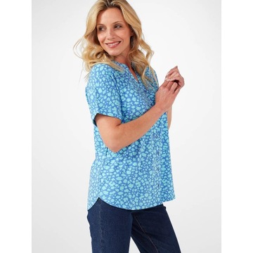 KOSZULA DAMSKA Z WISKOZY W KWIATY CASUAL RUTH LANGSFORD 3XL