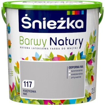 Śnieżka Barwy Natury Lateksowa Farba 117 księżycowa noc 2,5 L