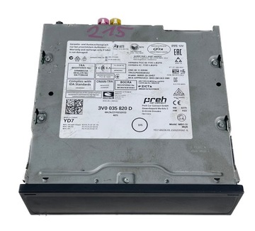 CZYTNIK MULTIMEDIA MIB3 SKODA 3V0035820H