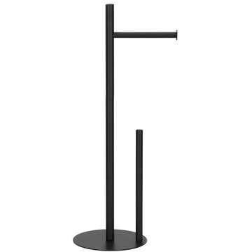 ЗАПАСНАЯ ПОЛОЧКА ДЛЯ ТУАЛЕТНОЙ БУМАГИ 55см, ЧЕРНЫЙ МЕТАЛЛИЧЕСКИЙ ДЕРЖАТЕЛЬ, СОВРЕМЕННЫЙ