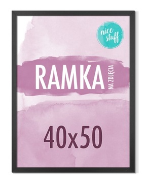 RAMKA 40x50 Ramka na zdjęcia 40x50 Ramki na zdjęcie czarna MDF czarne