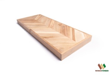PÓŁKA BLAT DREWNIANY AKACJA jodełka Chevron DIY 123 x 33 x 3,8 cm