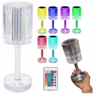 LAMPA LAMPKA KRYSZTAŁOWA DOTYKOWA LED DIAMOND