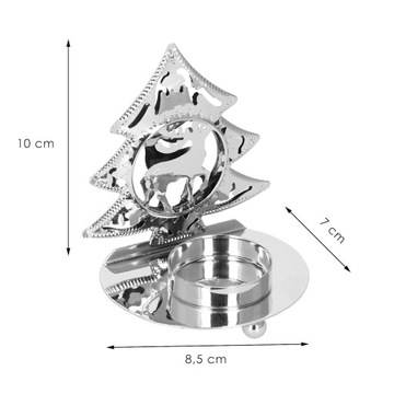 СЕРЕБРЯНЫЙ ГЛАМУРНЫЙ ПОДСВЕЧНИК TEALIGHT 10см ДЛЯ СТОЛИКА