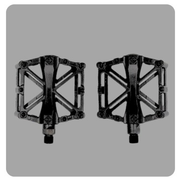 ВЕЛОСИПЕДНЫЕ ПЕДАЛИ металлическая платформа, черный алюминий, ПРОЧНЫЕ ШПИЛЬКИ MTB 9/16