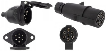 Gniazdo+wtyczka 24V-7 PIN typ N naczepa przyczepa